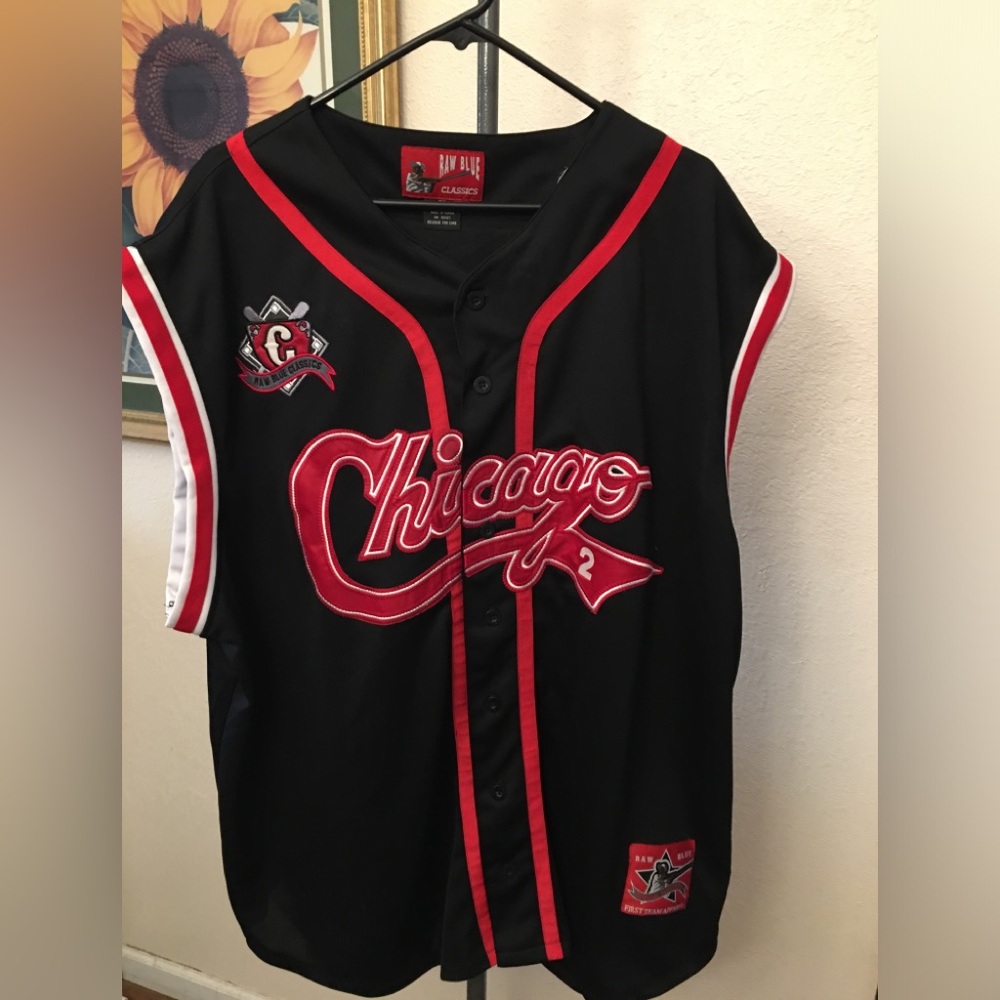 Raw Blue Chicago Baseball Jersey